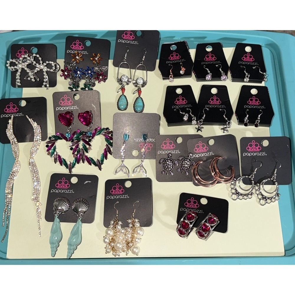 Paparazzi NEW Lot 18 Earrings Multicolor and Styles.